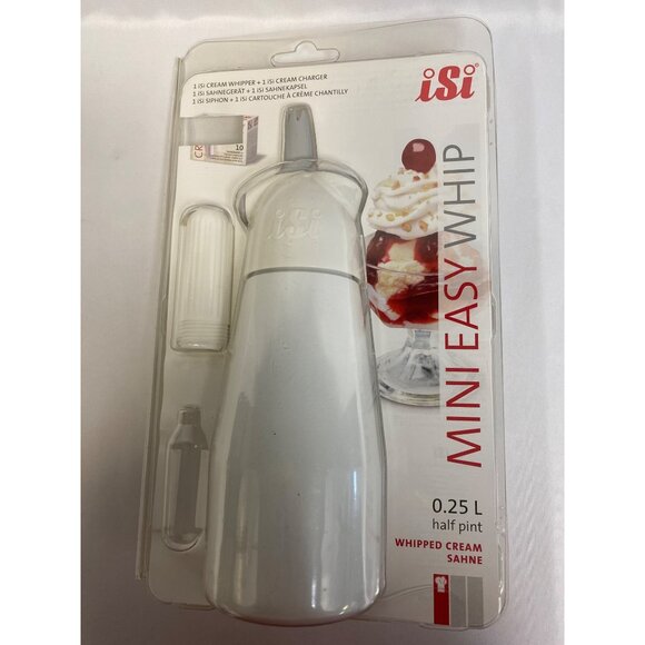 ISI Mini Easy Whip Cream Whipped Cream Maker Half Pint Dispenser White NEW - Picture 6 of 6